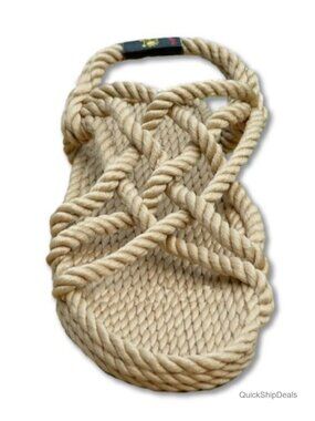 Handmade Unisex Rope Sandals - Barefoot Style Adjustable Crisscross Sandals